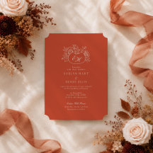 Terracotta Pumpkin Monogram Wedding