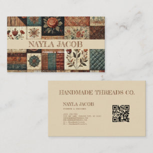Terracotta Quilt Patchwork Handmade Clothing Business Card