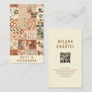 Terracotta Quilt Patchwork Handmade Clothing  Business Card