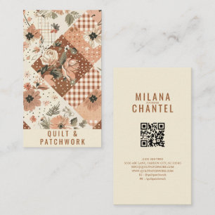 Terracotta Quilt Patchwork Handmade Clothing  Business Card