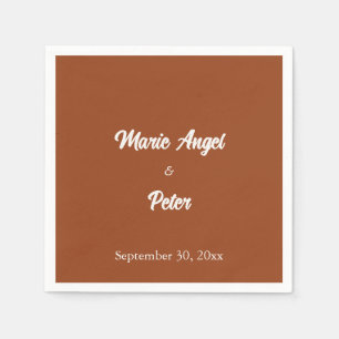 Terracotta Reception Beverage Wedding  Napkins