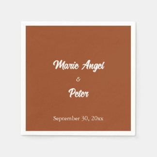 Terracotta Reception Beverage Wedding Napkins