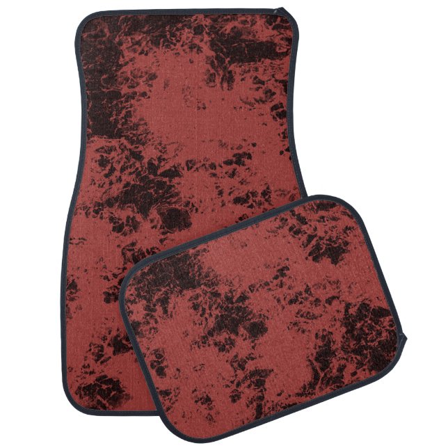 Terracotta red marble texture  car floor mat (Set)