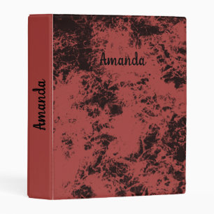 Terracotta red marble texture mini binder