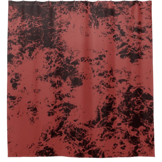 Terracotta red marble texture   shower curtain (Front)