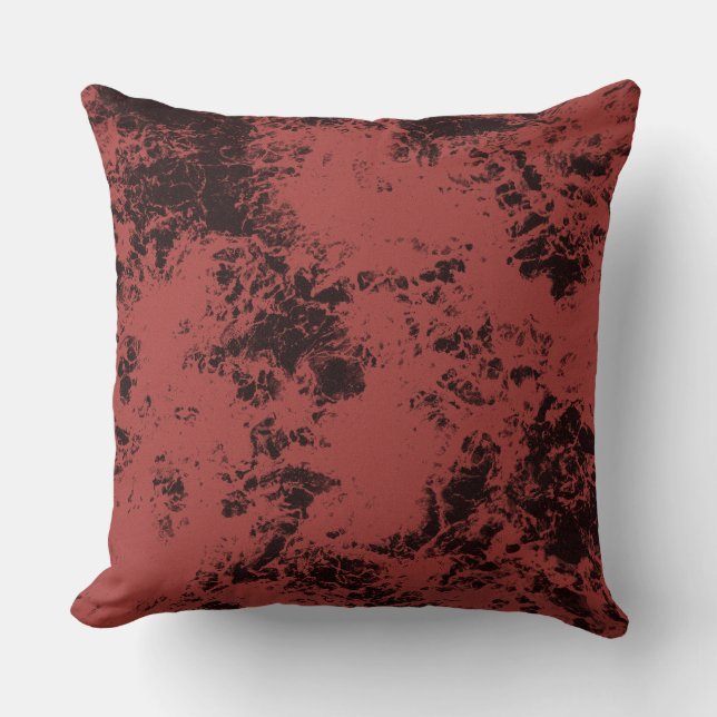 Terracotta red marble texture  Throw Pillow (Front)