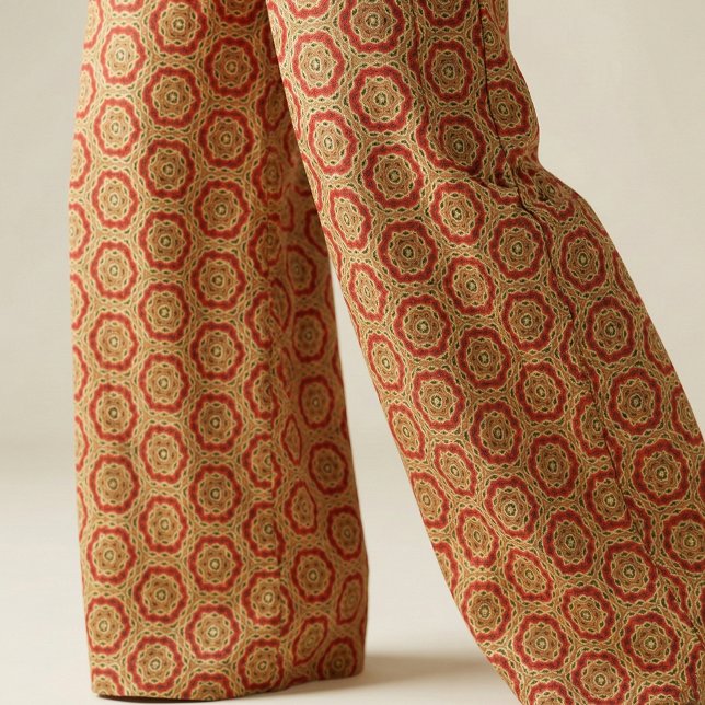 Terracotta Red Mustard Yellow Boho Geometric  Fabric (Creator Uploaded)