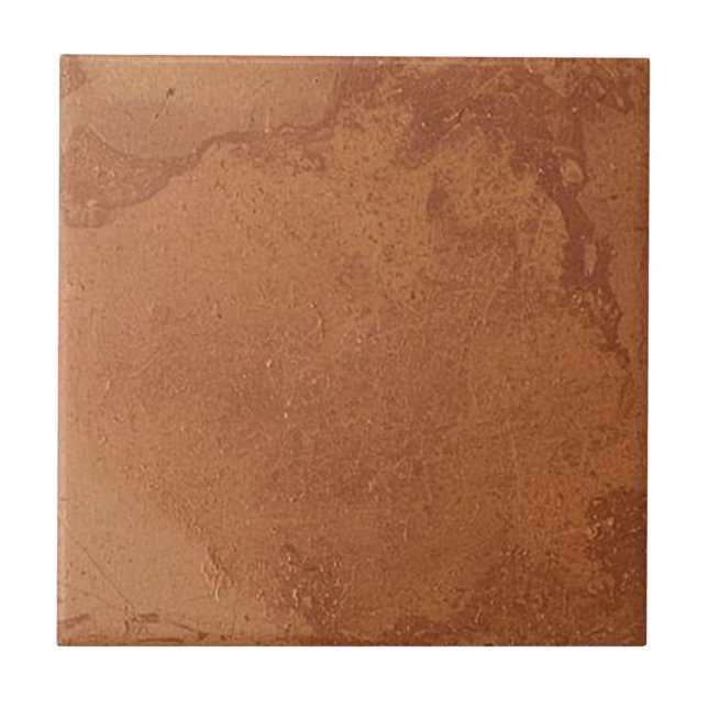 Terracotta red simple rustic  ceramic tile (Front)