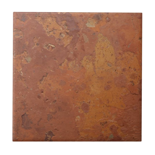 Terracotta red simple rustic  ceramic tile (Front)
