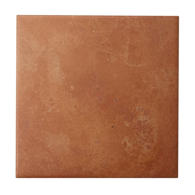 Terracotta red simple rustic  ceramic tile (Front)