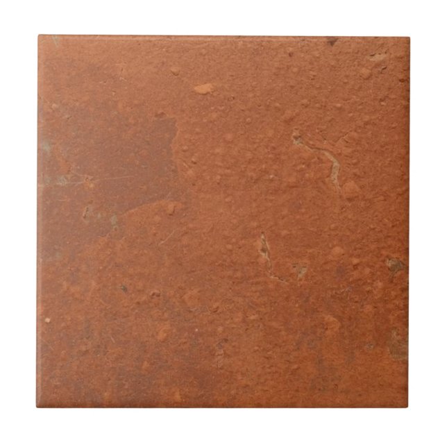 Terracotta red simple rustic  ceramic tile (Front)