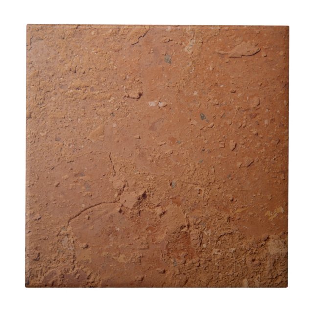 Terracotta red simple rustic  ceramic tile (Front)