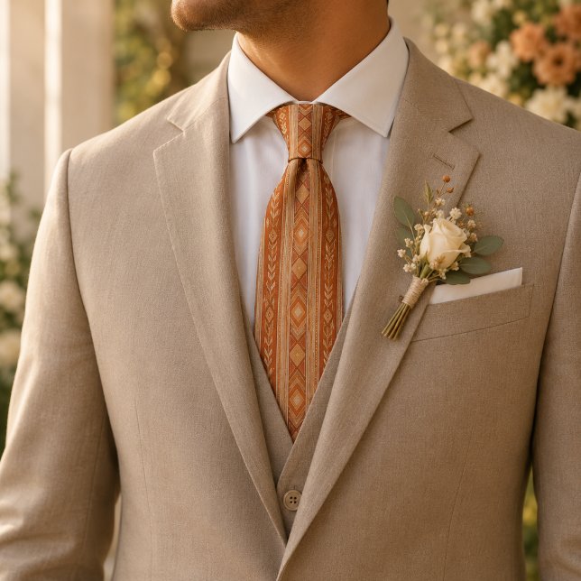 Terracotta Regency Diamond Neck Tie (Creator Uploaded)