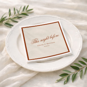 Terracotta Rehearsal Dinner Wedding Napkins