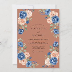 Terracotta Resplendent Autumnal Wedding Invitation