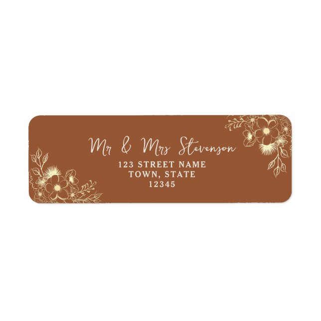 Terracotta Return Address Label (Front)