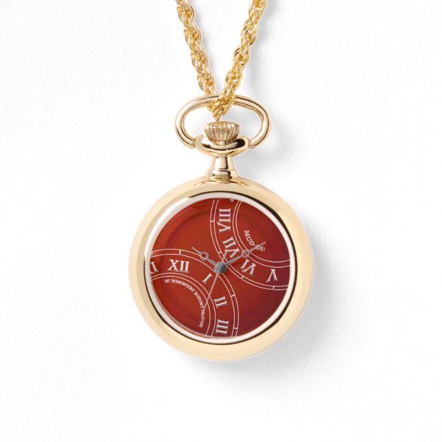 Terracotta RN Necklace Watch (Front)