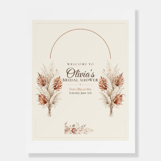 Terracotta Romance Bridal Shower Welcome Sign