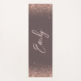 Gold Glam Black Leopard Print Yoga Mat