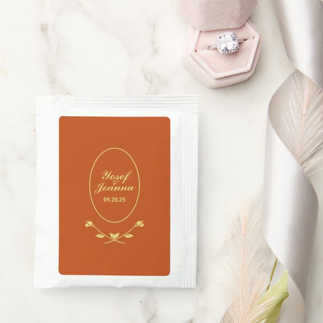 Terracotta Rose Wedding Favors Drink Mix (Wedding)