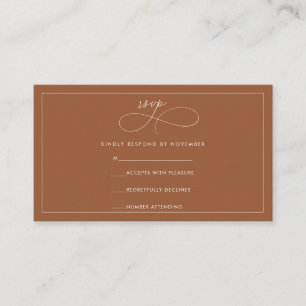 Terracotta RSVP Enclosure Card