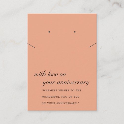 TERRACOTTA RUST ANNIVERSARY NECKLACE EARRING CARD