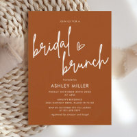 Terracotta Rust Bridal Brunch Invitation