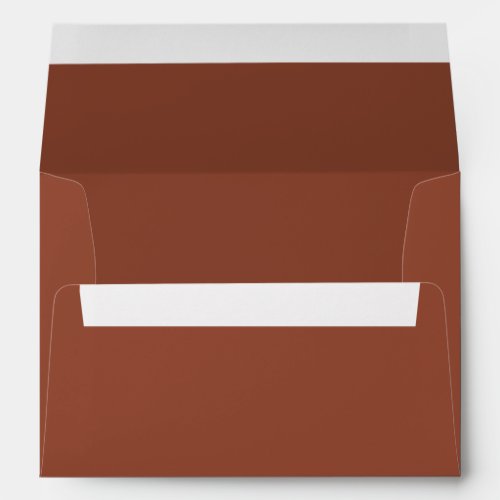 Terracotta Rust brown minimalist fall wedding Envelope