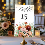 Terracotta Rust Dahlia Sage Green Flowers Wedding Table Number<br><div class="desc">Elegant watercolor floral design featuring dahlia flowers, ranunculus, roses, baby's breath, and lush greenery. This romantic bouquet showcases a rich rust orange teracotta color palette, paired with soft sage green, champagne, and blush pink tones. Ideal for fall weddings, boho themes, and vintage-inspired events. Perfect for rustic chic, modern bohemian, or...</div>