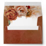 Terracotta Rust Flowers and Pampas Grass Envelope