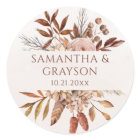 Terracotta Rust Flowers Boho Fall Foliage Wedding