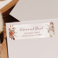 Terracotta Rust Flowers Boho Fall Foliage Wedding