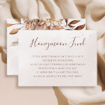 Terracotta Rust Flowers Boho Fall Honeymoon Fund Enclosure Card<br><div class="desc">Modern bohemian style wedding honeymoon fund enclosure cards featuring watercolor flowers and fall leaves in earthy tones like rust brown,  burnt orange and terracotta. Perfect choice for autumn weddings.</div>