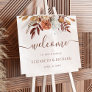 Terracotta Rust Flowers Boho Fall Wedding Welcome Poster