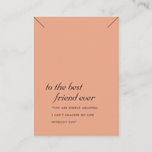 TERRACOTTA RUST FRIEND NECKLACE DISPLAY CARD