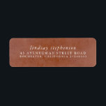 Terracotta Rust Orange Texture Boho Summer  Label<br><div class="desc">Terracotta shades address labels</div>