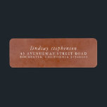 Terracotta Rust Orange Texture Boho Summer  Label<br><div class="desc">Terracotta shades address labels</div>