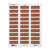 Terracotta Rust Orange Texture Boho Summer  Label (Full Sheet)