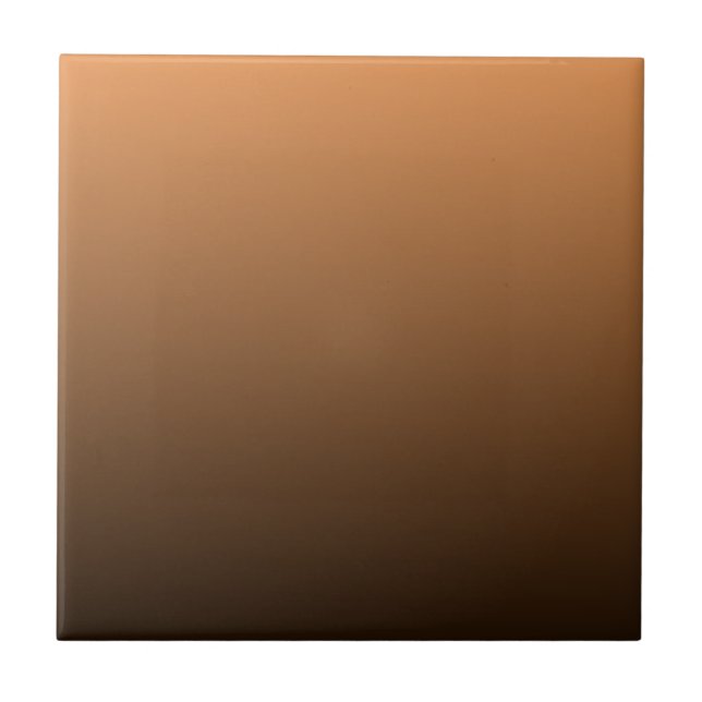 Terracotta Rust to Dark Brown Ombre Gradient Ceramic Tile (Front)