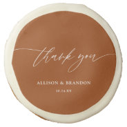 Terracotta Rust Wedding Thank You Favors Sugar Cookie at Zazzle