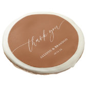Terracotta Rust Wedding Thank You Favors Sugar Cookie (Angled)