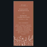 Terracotta Rustic Fall Wildflower Wedding Program<br><div class="desc">Guide your guests through your big day with this rustic terracotta floral wedding program. Featuring delicate fall wildflowers and a clean,  elegant layout. Perfect for an outdoor autumn ceremony or a barn wedding celebration.</div>