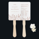 Terracotta Rustic Fall Wildflower Wedding Program Hand Fan<br><div class="desc">Guide your guests through your big day with this rustic terracotta floral wedding program. Featuring delicate fall wildflowers and a clean,  elegant layout. Perfect for an outdoor autumn ceremony or a barn wedding celebration.</div>