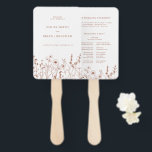Terracotta Rustic Fall Wildflower Wedding Program Hand Fan<br><div class="desc">Guide your guests through your big day with this rustic terracotta floral wedding program. Featuring delicate fall wildflowers and a clean,  elegant layout. Perfect for an outdoor autumn ceremony or a barn wedding celebration.</div>