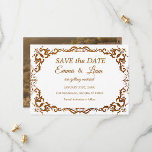 Terracotta Rustic Papel Picado – Save the Date