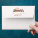 Terracotta Rustic Wedding Mountain Envelope<br><div class="desc">Rustic terracotta watercolor mountain wedding envelope.</div>