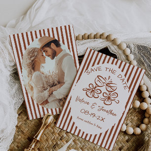 Terracotta Rustic Wedding Save The Date