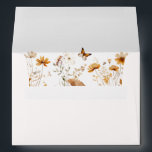 Terracotta Rustic Wedding Wildflower Envelope<br><div class="desc">Rustic terracotta watercolor wildflower wedding envelope.</div>