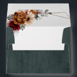 Terracotta Sage Burgundy Floral Geometric Wedding  Envelope<br><div class="desc">Elegant Red Burgundy,  Terracotta ,  Orange earthy floral theme wedding Invitation envelope featuring elegant bouquet of Marsala,  Terracotta color roses peonies  and sage green eucalyptus leaves. Please contact me for any help in customization or if you need any other product with this design.</div>