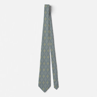 Terracotta & Sage Green Art Deco Elegant Geometric Neck Tie
